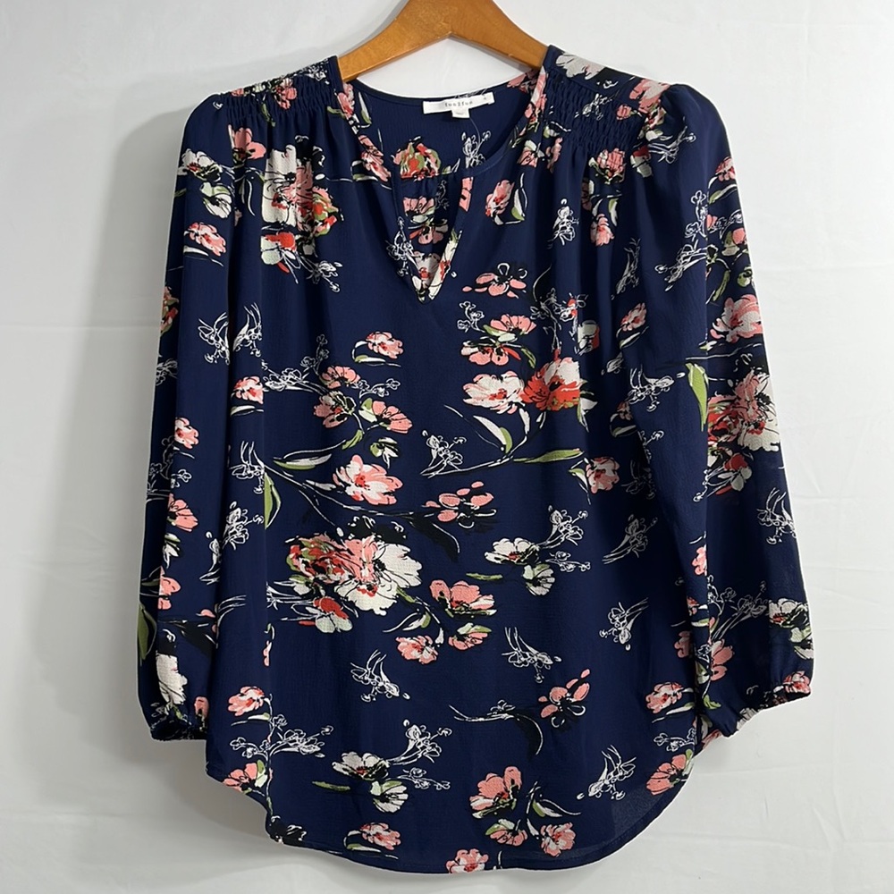 NEW Fun2Fun Blue Floral Blouse